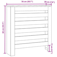 Copertura Termosifone Grigio Cemento 78x20x82 Legno Multistrato 852684