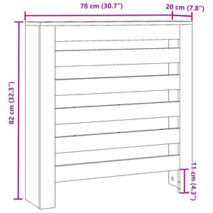 Copertura Termosifone Rovere Marrone 78x20x82 Legno Multistrato 852687