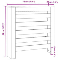 Copertura Termosifone Rovere Artigianale 78x20x82cm in Legno 852689