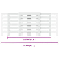 Copertura Termosifone Bianca 205x21,5x83,5 cm Legno Multistrato 852717