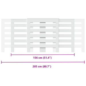 Copertura Termosifone Bianca 205x21,5x83,5 cm Legno Multistrato 852717