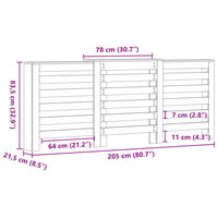 Copertura Termosifone Rovere Sonoma 205x21,5x83,5cm Multistrato 852719