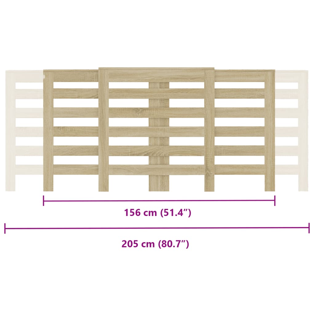 Copertura Termosifone Rovere Sonoma 205x21,5x83,5cm Multistrato 852719