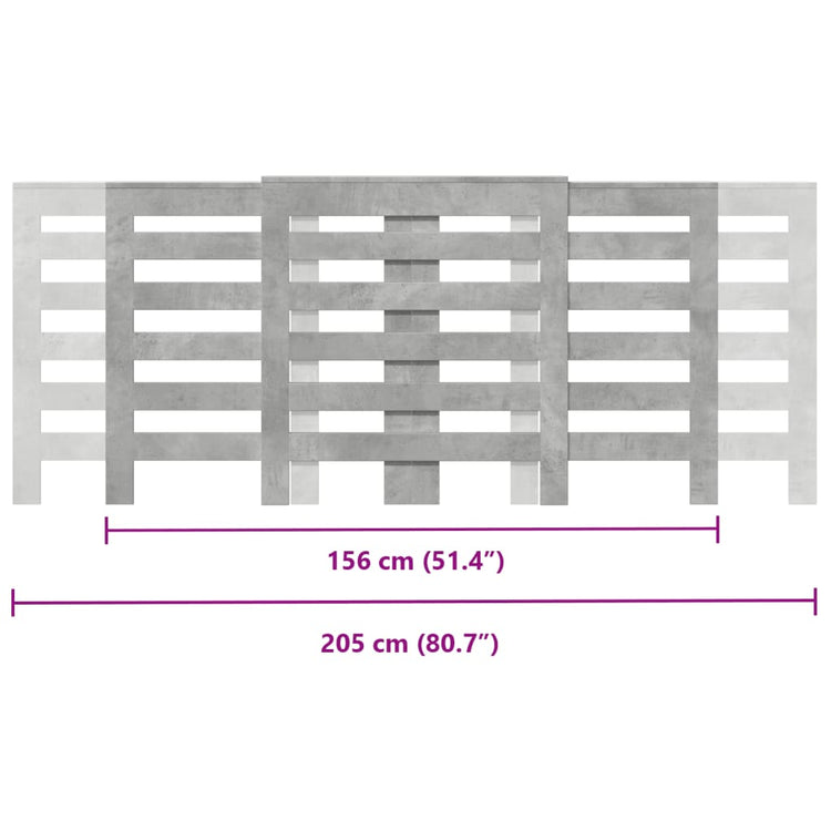 Copertura Termosifone Grigio Cemento 205x21,5x83,5 Multistrato 852720