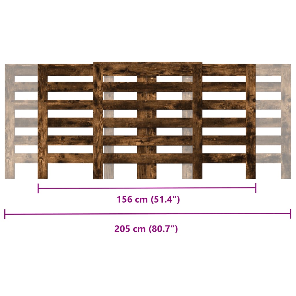 Copertura Termosifone Rovere Fumo 205x21,5x83,5cm Multistrato 852721