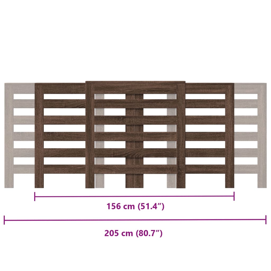 Copertura Termosifone Rovere Marrone 205x21,5x83,5 Multistrato 852723