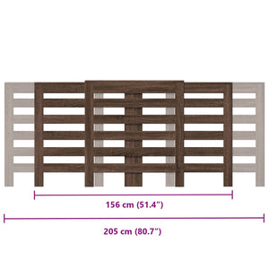 Copertura Termosifone Rovere Marrone 205x21,5x83,5 Multistrato 852723