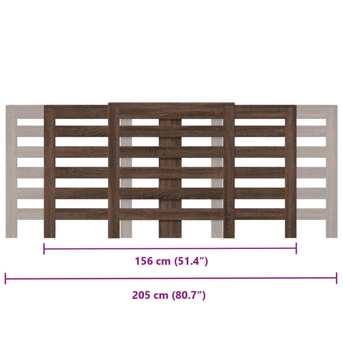 Copertura Termosifone Rovere Marrone 205x21,5x83,5 Multistrato 852723