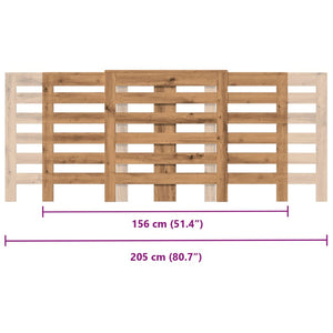 Copertura Termosifone Rovere Artigianale 205x21,5x83,5 cm Legno 852725