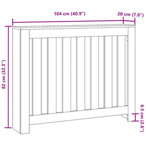 Copertura Termosifone Rovere Sonoma 104x20x82 Legno Multistrato 852737