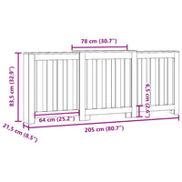 Copertura Termosifone Nera 205x21,5x83,5 cm Legno Multistrato 852763