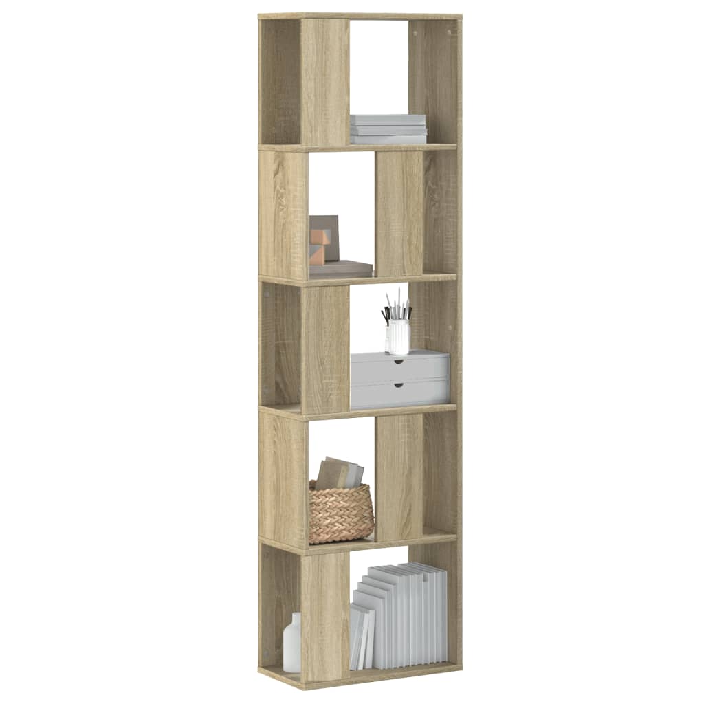 Libreria 5 Ripiani Rovere Sonoma 45x23,5x162,5cm Multistrato 852782