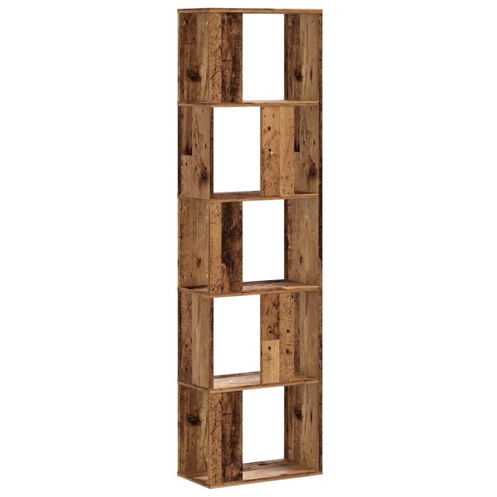 Libreria 5 Ripiani Legno Vecchio 45x23,5x162,5cm Multistrato 852787