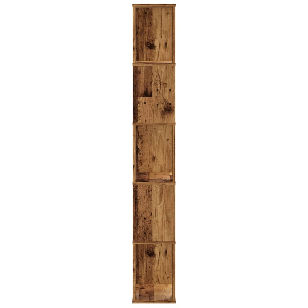 Libreria 5 Ripiani Legno Vecchio 45x23,5x162,5cm Multistrato 852787