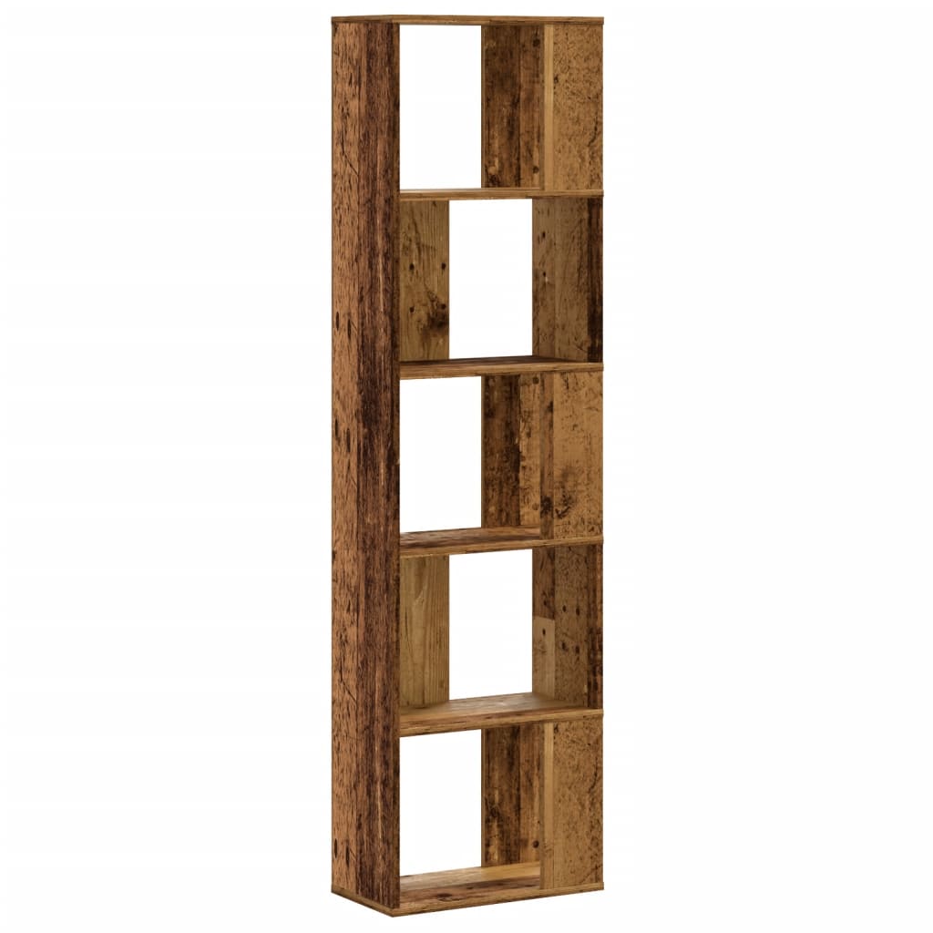 Libreria 5 Ripiani Legno Vecchio 45x23,5x162,5cm Multistrato 852787