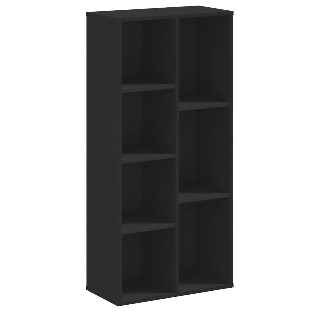 Libreria Nera 50x25x105 cm in Legno Multistrato 852790