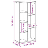 Libreria Rovere Marrone 50x25x105 cm in Legno Multistrato 852795