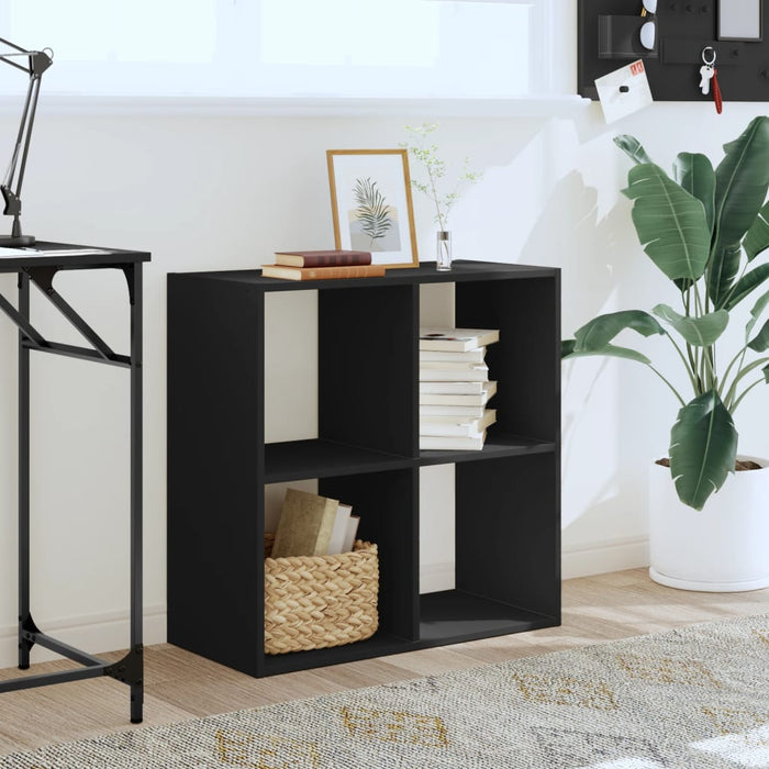 Libreria Nera 68,5x32x68,5 cm in Legno Multistrato 852826