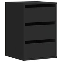 Cassettiera Angolare Nera 40x41x58 cm in Legno Multistrato 852835