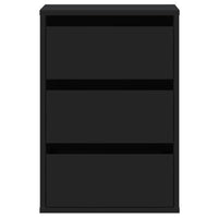 Cassettiera Angolare Nera 40x41x58 cm in Legno Multistrato 852835