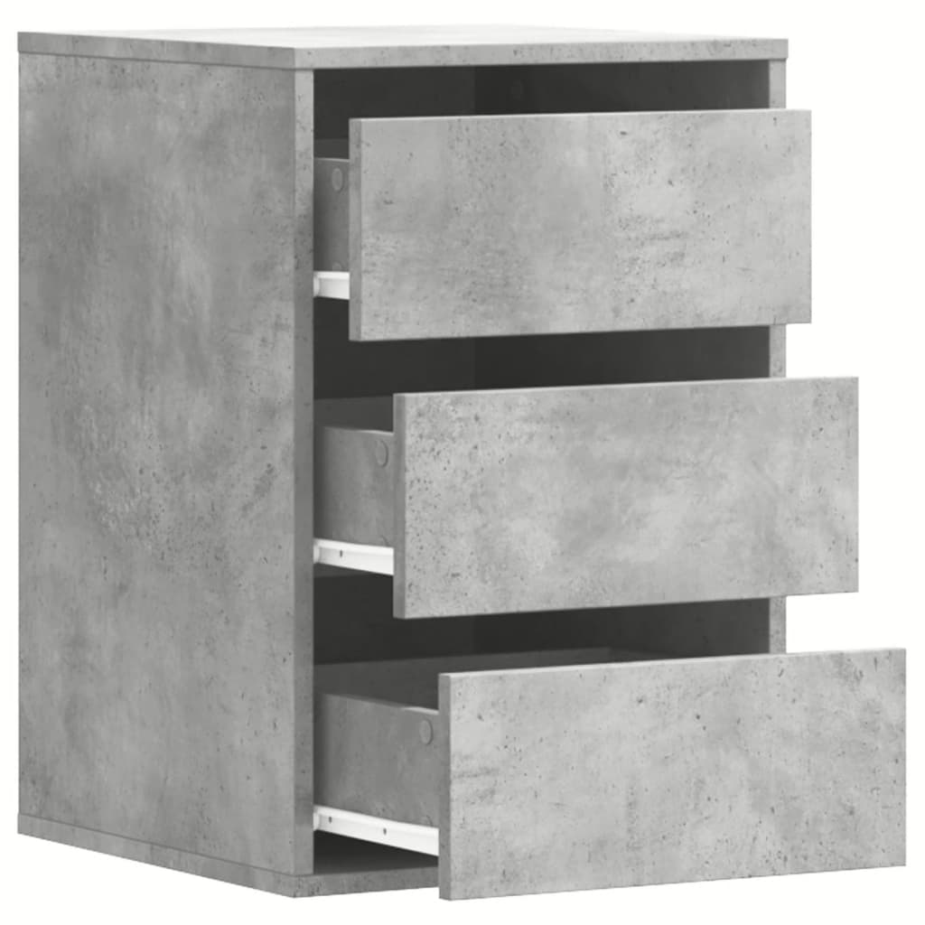 Cassettiera Angolo Grigio Cemento 40x41x58cm Legno Multistrato 852837