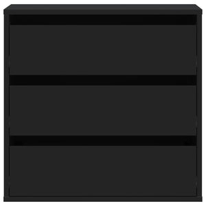 Cassettiera Angolare Nera 60x41x58 cm in Legno Multistrato 852844