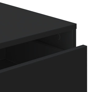 Cassettiera Angolare Nera 80x41x58 cm in Legno Multistrato 852853