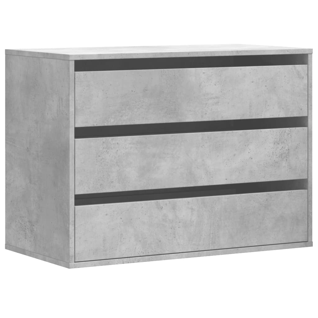 Cassettiera Angolo Grigio Cemento 80x41x58cm Legno Multistrato 852855