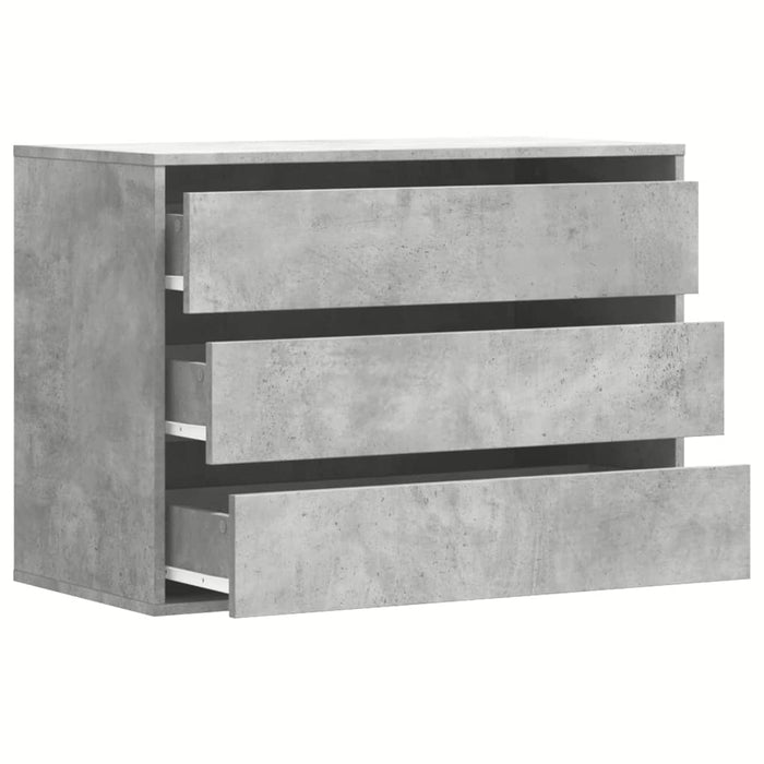 Cassettiera Angolo Grigio Cemento 80x41x58cm Legno Multistrato 852855