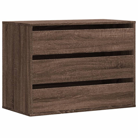 Cassettiera Angolo Rovere Marrone 80x41x58cm Legno Multistrato 852858