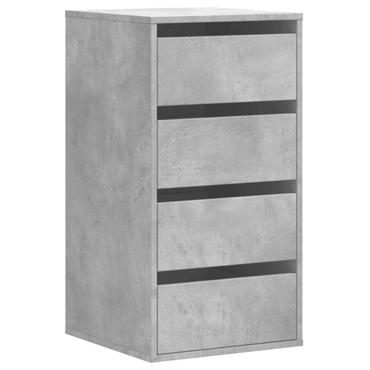 Cassettiera Angolo Grigio Cemento 40x41x76cm Legno Multistrato 852864