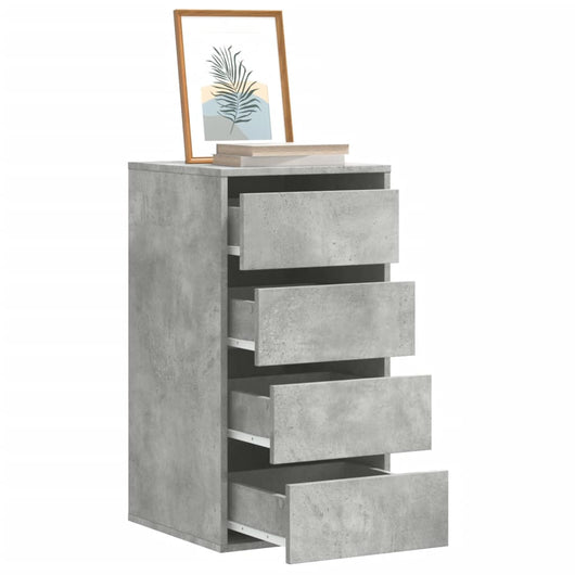 Cassettiera Angolo Grigio Cemento 40x41x76cm Legno Multistrato 852864