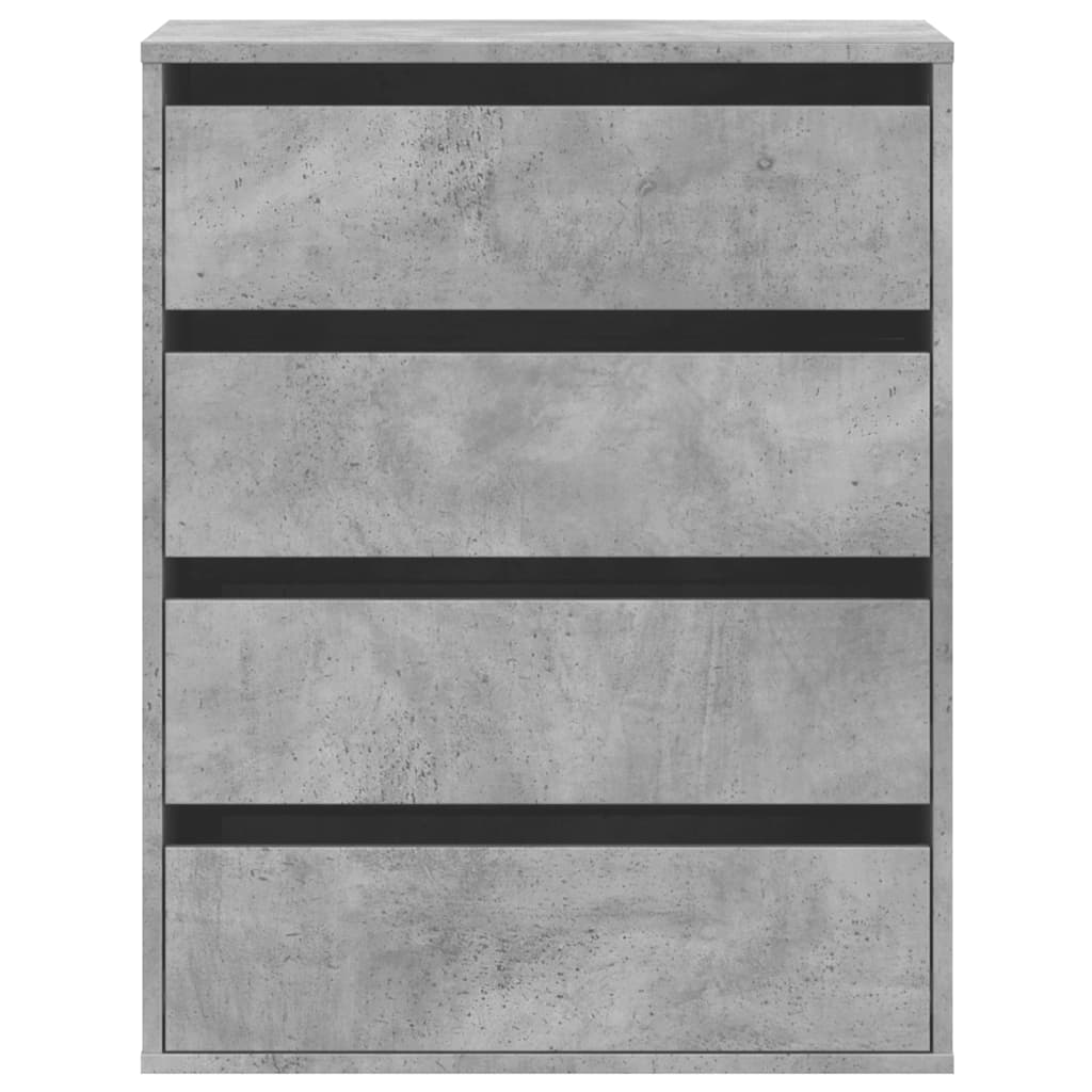 Cassettiera Angolo Grigio Cemento 60x41x76cm Legno Multistrato 852873