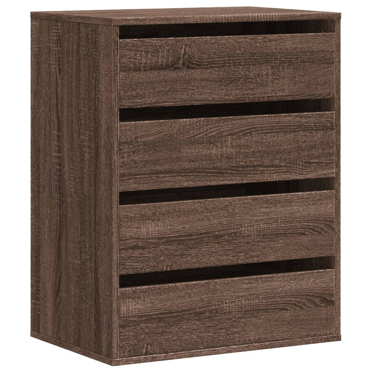 Cassettiera Angolo Rovere Marrone 60x41x76cm Legno Multistrato 852876