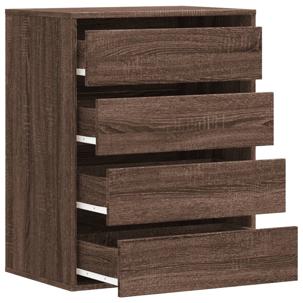 Cassettiera Angolo Rovere Marrone 60x41x76cm Legno Multistrato 852876