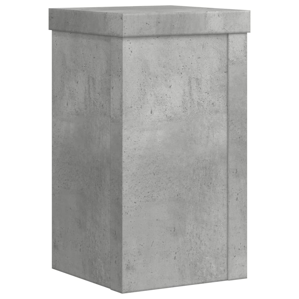 Supporti per Piante 2 pz Grigio 10x10x18 cm Legno Multistrato 852882