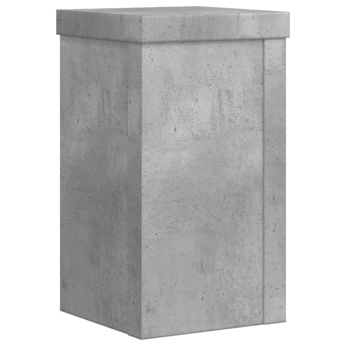 Supporti per Piante 2 pz Grigio 10x10x18 cm Legno Multistrato 852882