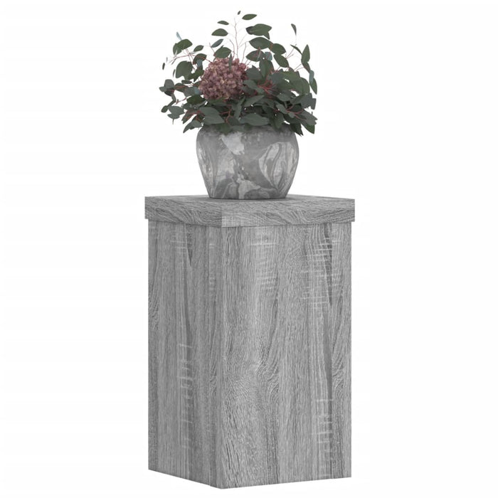 Supporti per Piante 2 pz Grigio 10x10x18 cm in Multistrato 852884