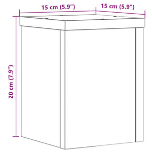 Supporti per Piante 2 pz Bianchi 15x15x20 cm Legno Multistrato 852888