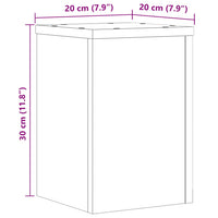 Supporti per Piante 2 pz Bianchi 20x20x30 cm Legno Multistrato 852897