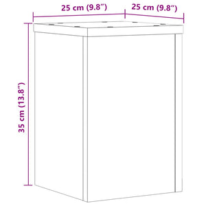 Supporti per Piante 2 pz Bianchi 25x25x35 cm Legno Multistrato 852906