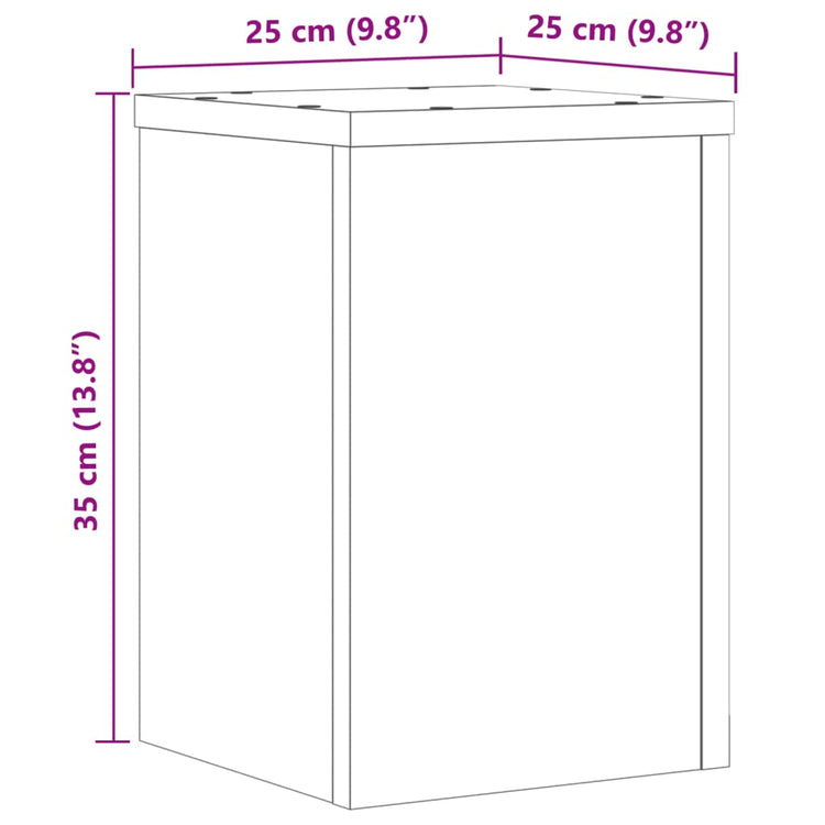 Supporti per Piante 2 pz Bianchi 25x25x35 cm Legno Multistrato 852906