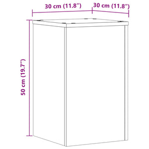 Supporti per Piante 2 pz Neri 30x30x50 cm Legno Multistrato 852916