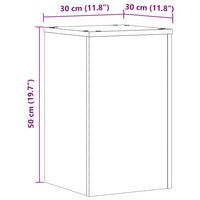 Supporti per Piante 2 pz Rovere 30x30x50 cm Legno Multistrato 852919