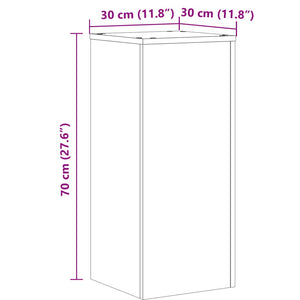 Supporti per Piante 2 pz Bianchi 30x30x70 cm Legno Multistrato 852924