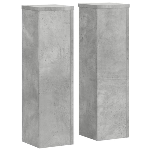 Supporti per Piante 2 pz Grigio 17x17x60 cm Legno Multistrato 852936