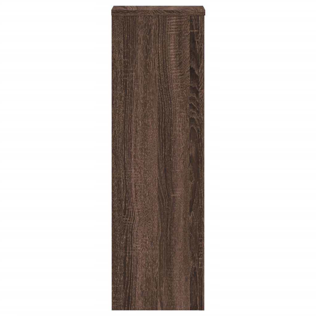 Supporti per Piante 2 pz Marrone 25x25x80 cm Legno Multistrato 852948