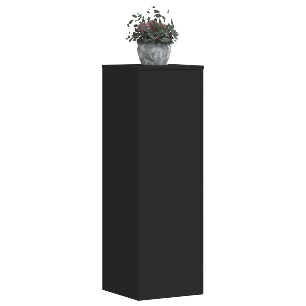 Supporto per Piante Nero 33x33x100 cm in Truciolare 852952