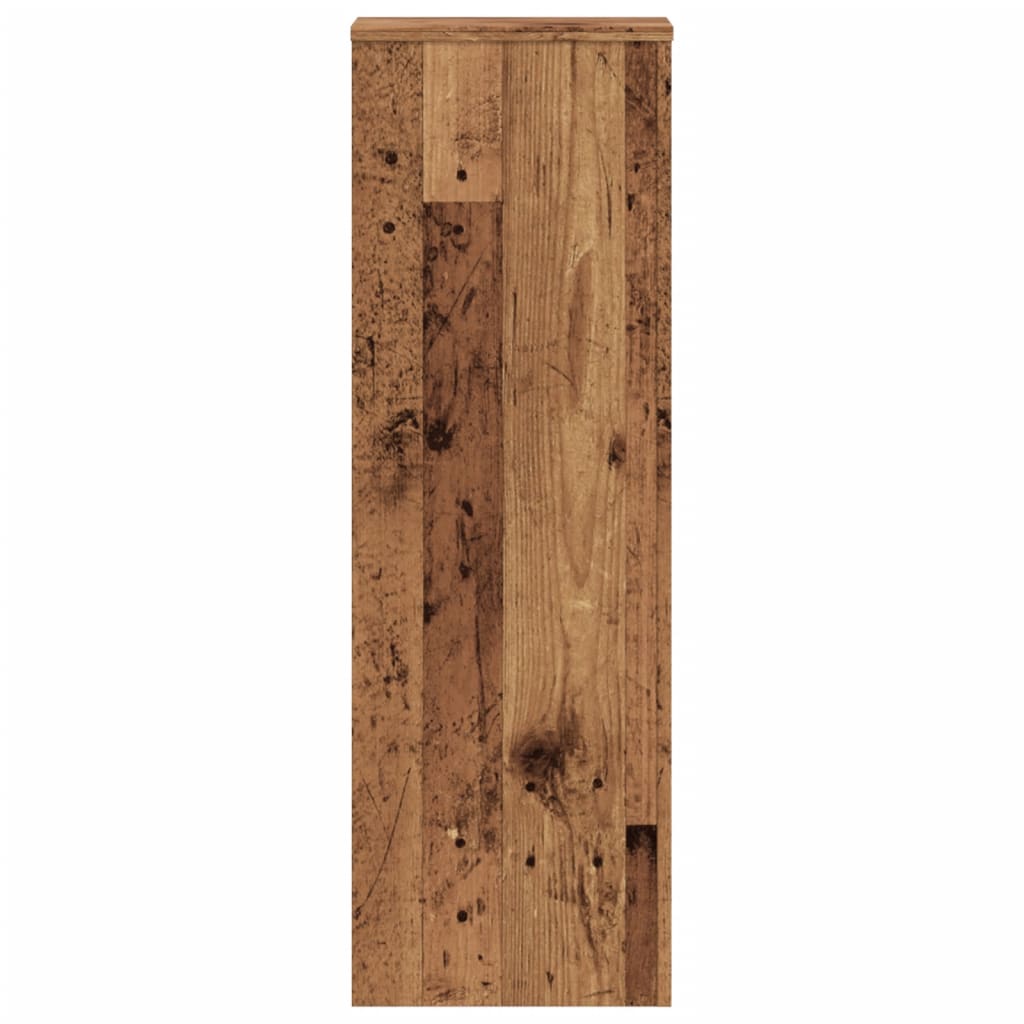 Supporto per Piante Legno Vecchio 33x33x100 cm in Truciolato 852958