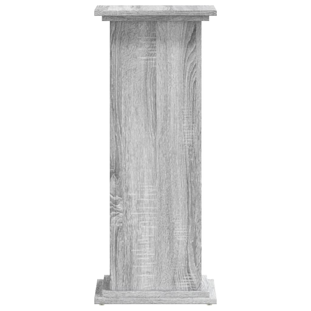 Supporto per Piante Grigio Sonoma 33x33x80 cm Legno Multistrato 852974